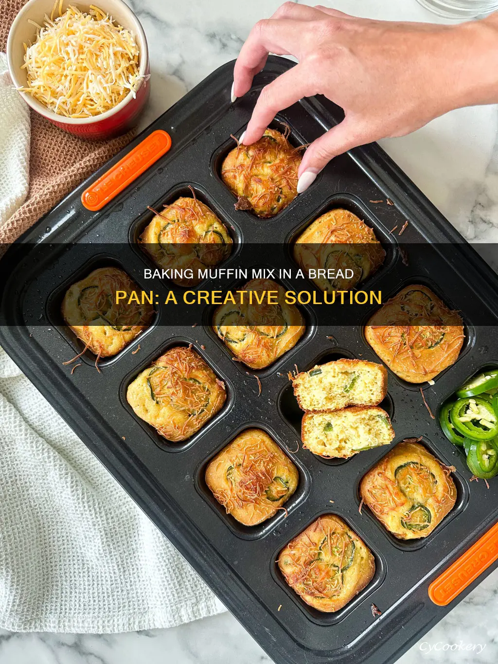how to bake muffin mix in bread pan