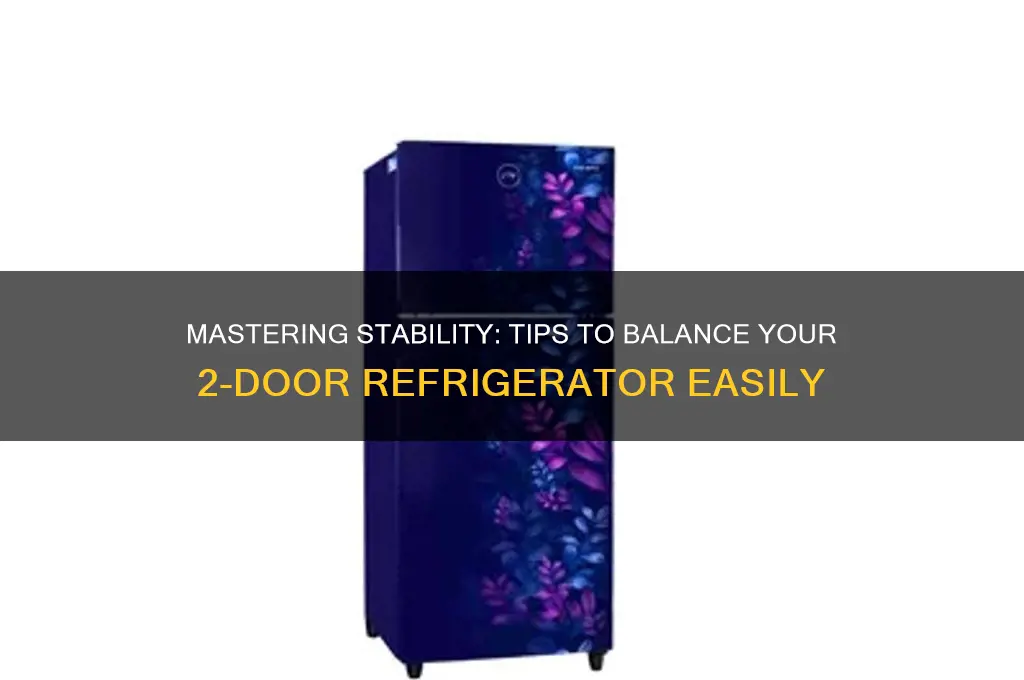 how to balance a 2 door refrigerator
