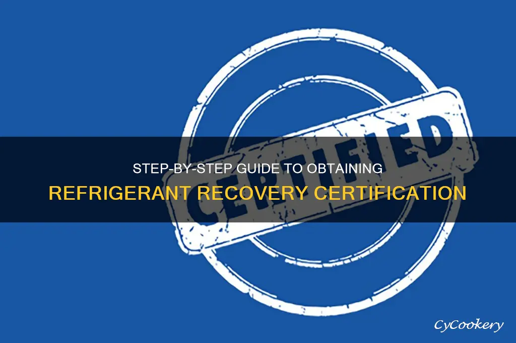 how to become licensed to recover refrigerant