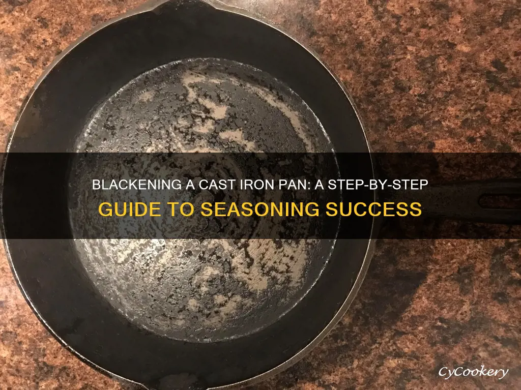 how to blacken a cast iron pan