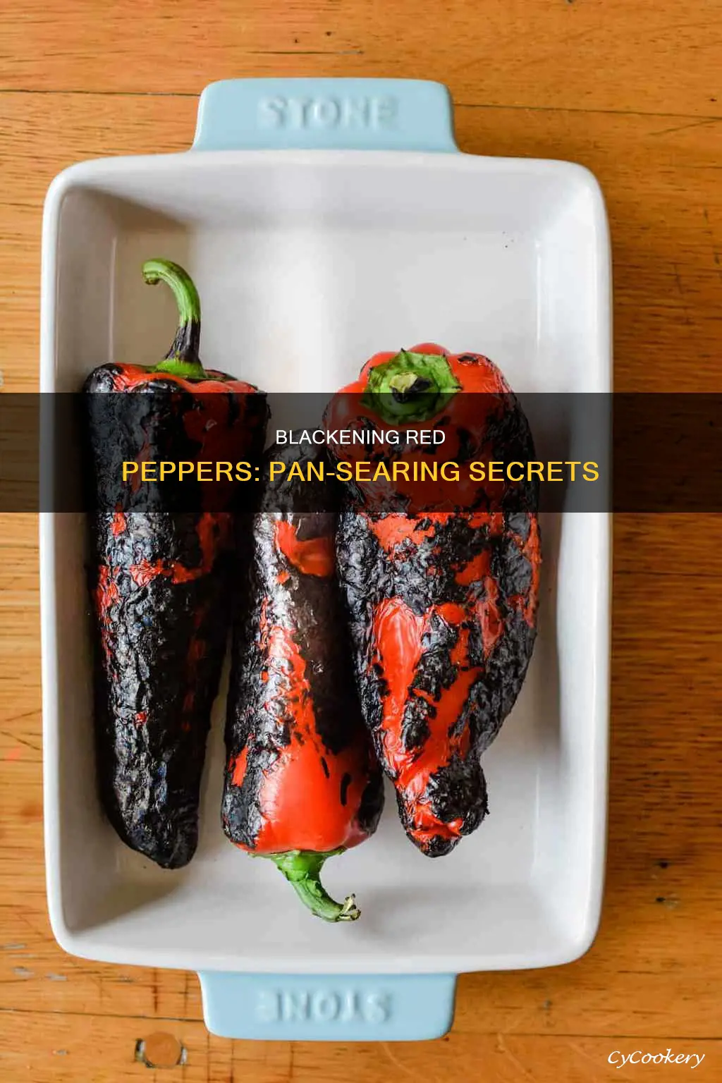 how to blacken red peppers in a pan