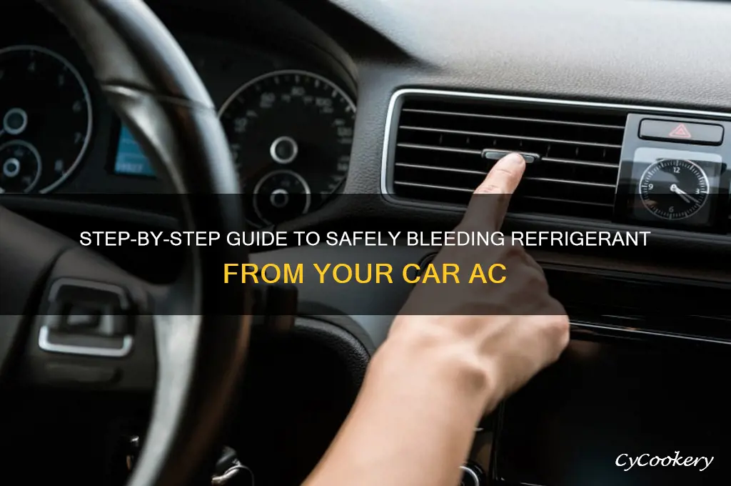how to bleed refrigerant from car ac