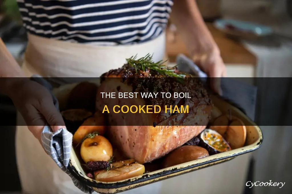 how to boil a cooked ham in a pot