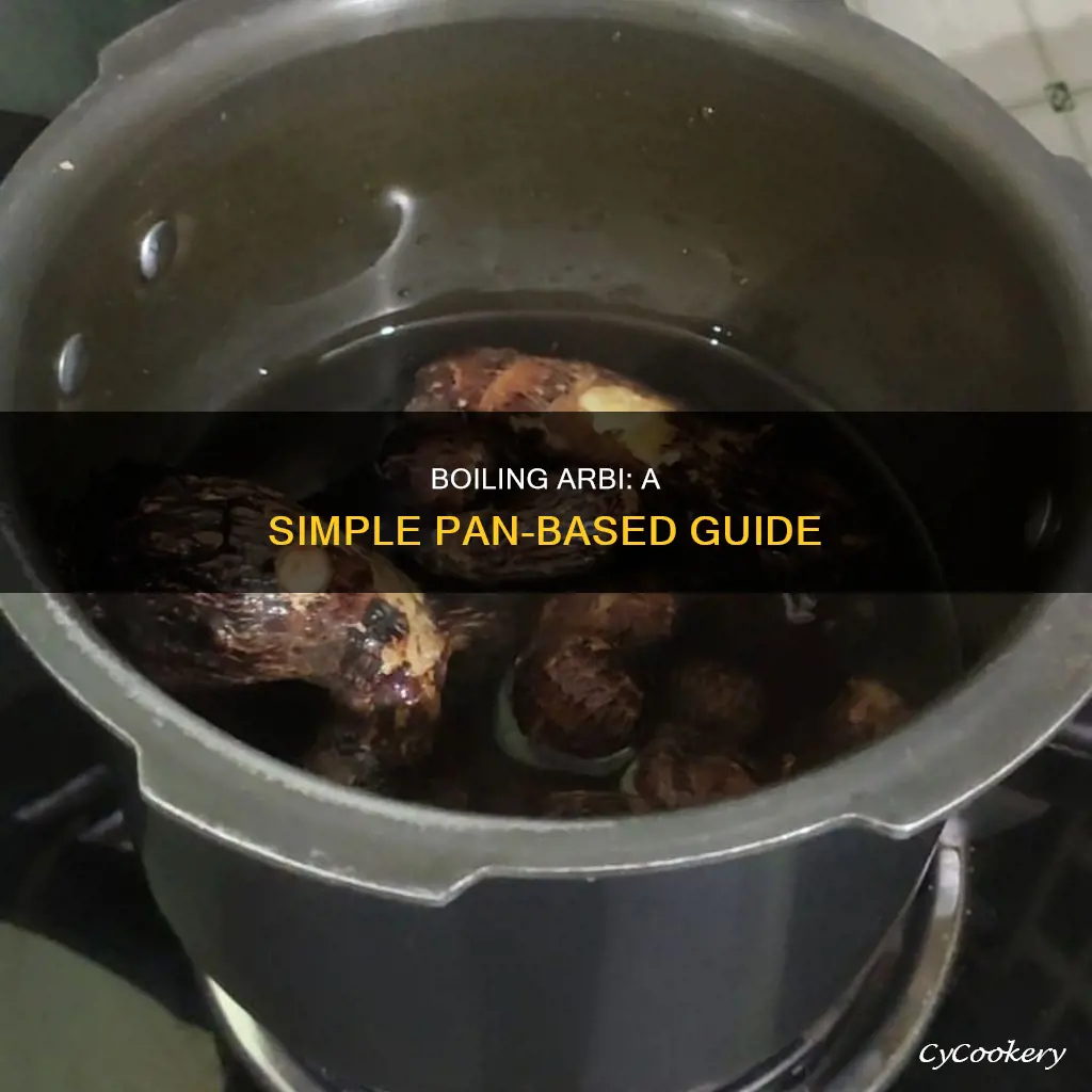 how to boil arbi in pan