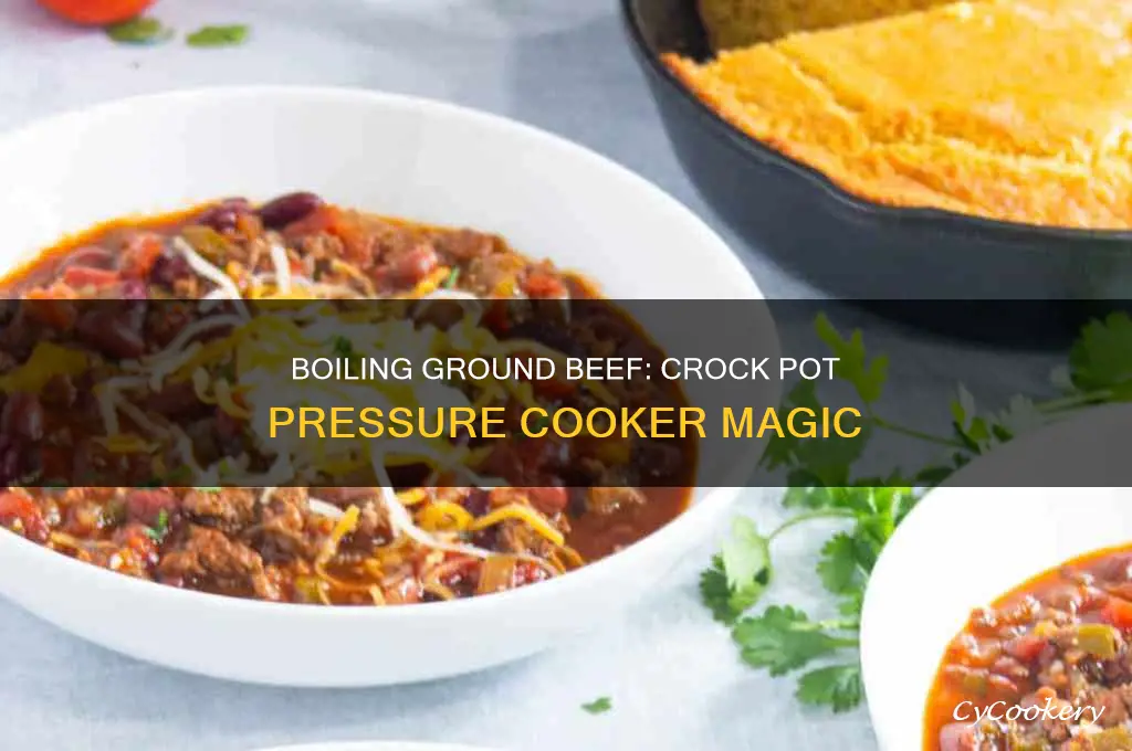 how to boil ground beef in crock pot pressure cooker