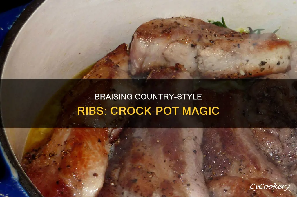 how to braise cook country style ribs in crock pot