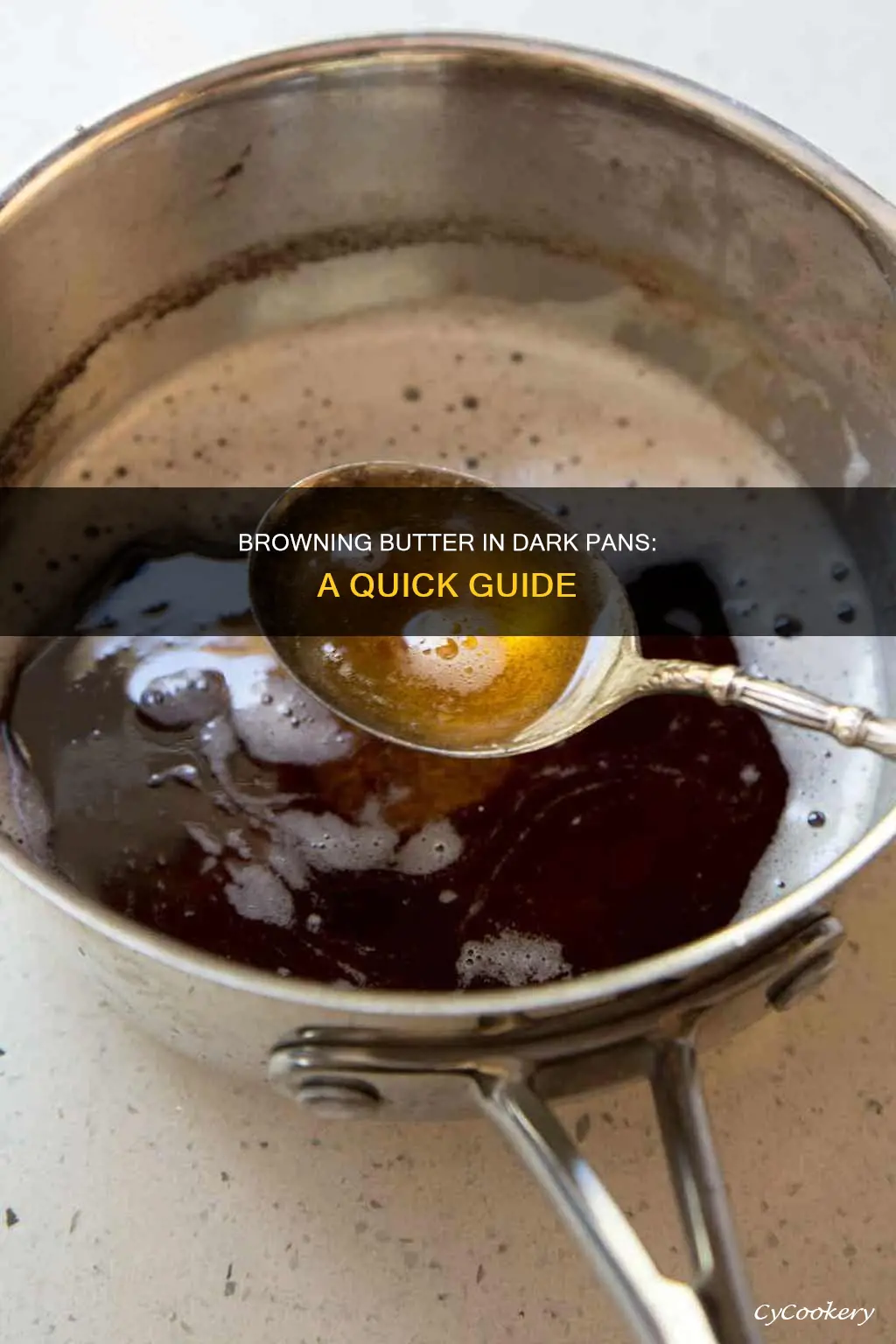 how to brown butter in a dark pan
