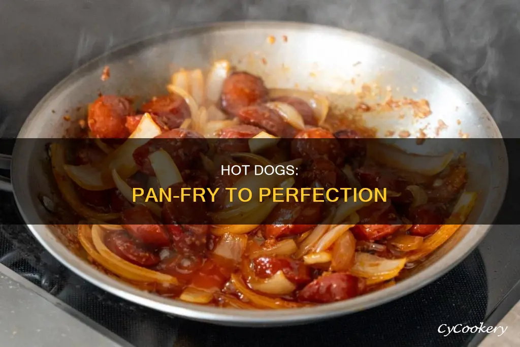 how to brown hot dogs in a pan