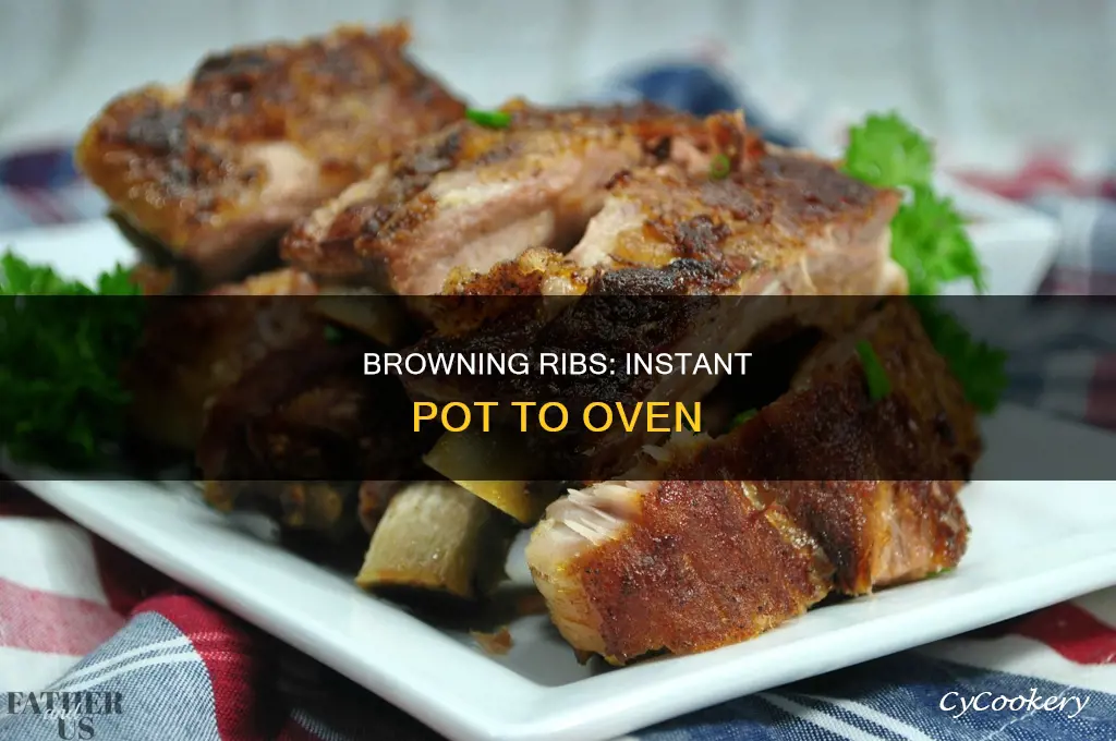 how to brown ribs after after cooking in insta pot