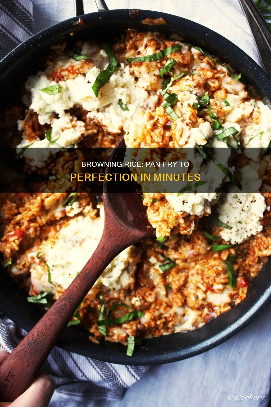 how to brown rice in a pan