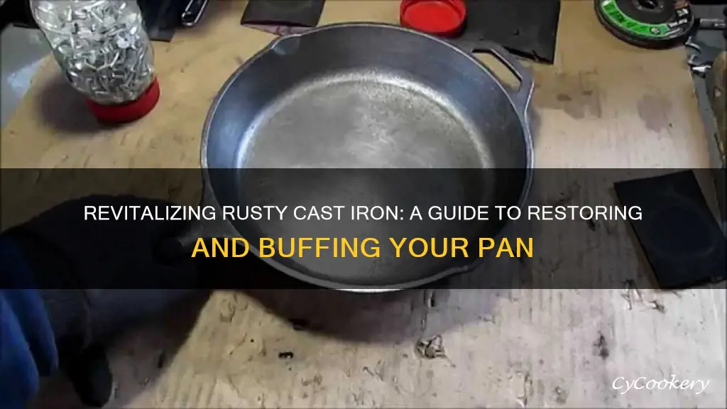 how to buff cast iron pan