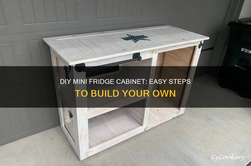 how to build a mini refrigerator cabinet