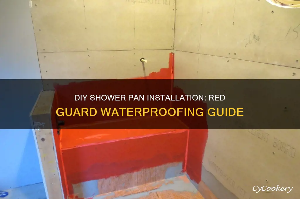 how to build a shower pan using red guard