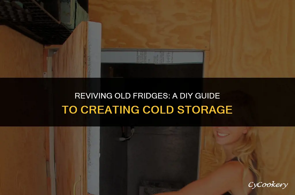 how to build cold storage in an old refrigerator
