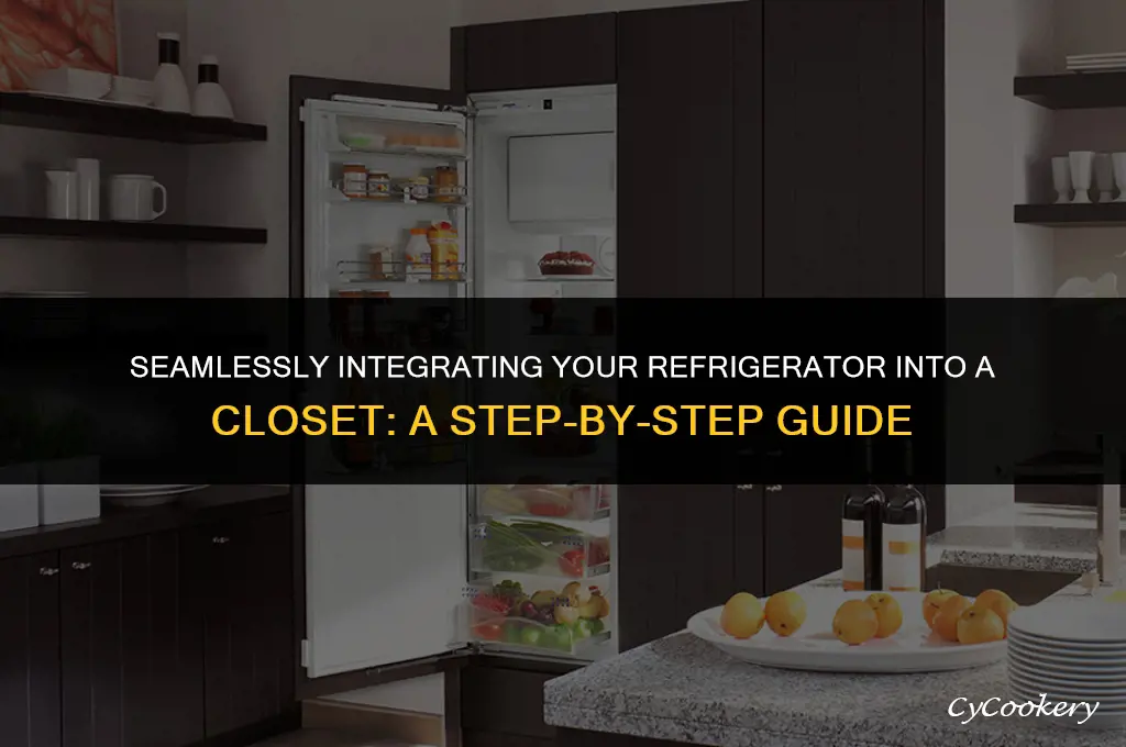 how to build in refrigerator into a closet