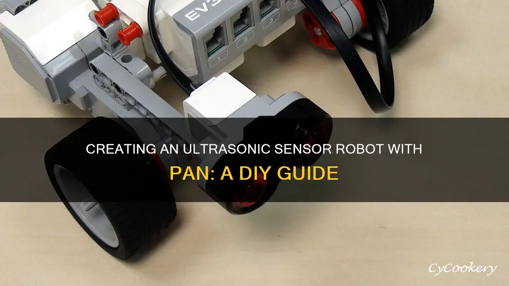 how to build ultrasonic sensor robot with pan