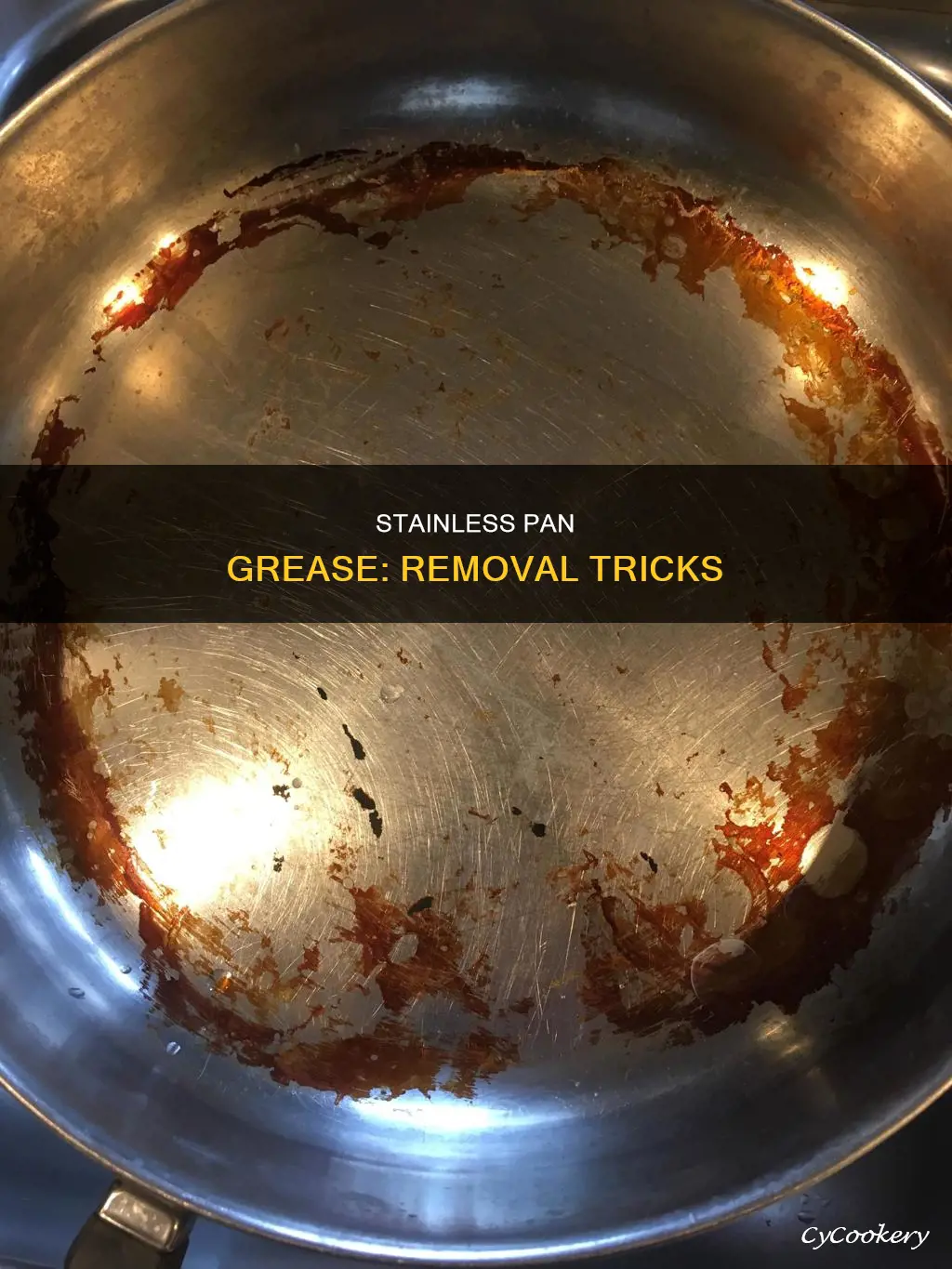 how to burned on grease off of stainless pan