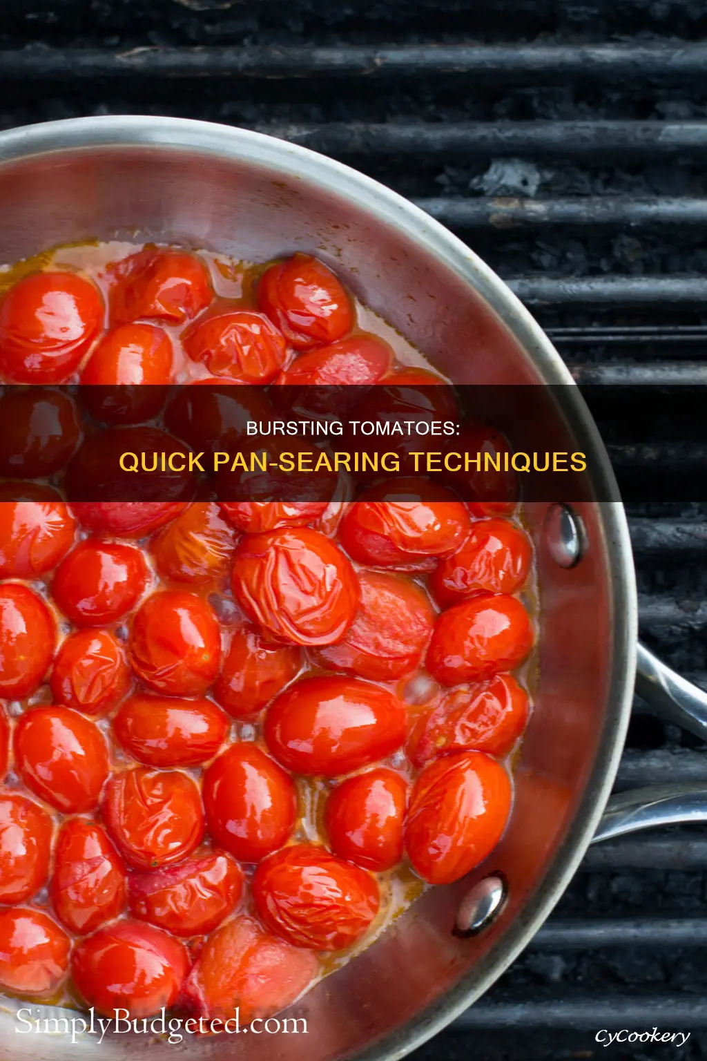 how to burst tomatoes in a pan