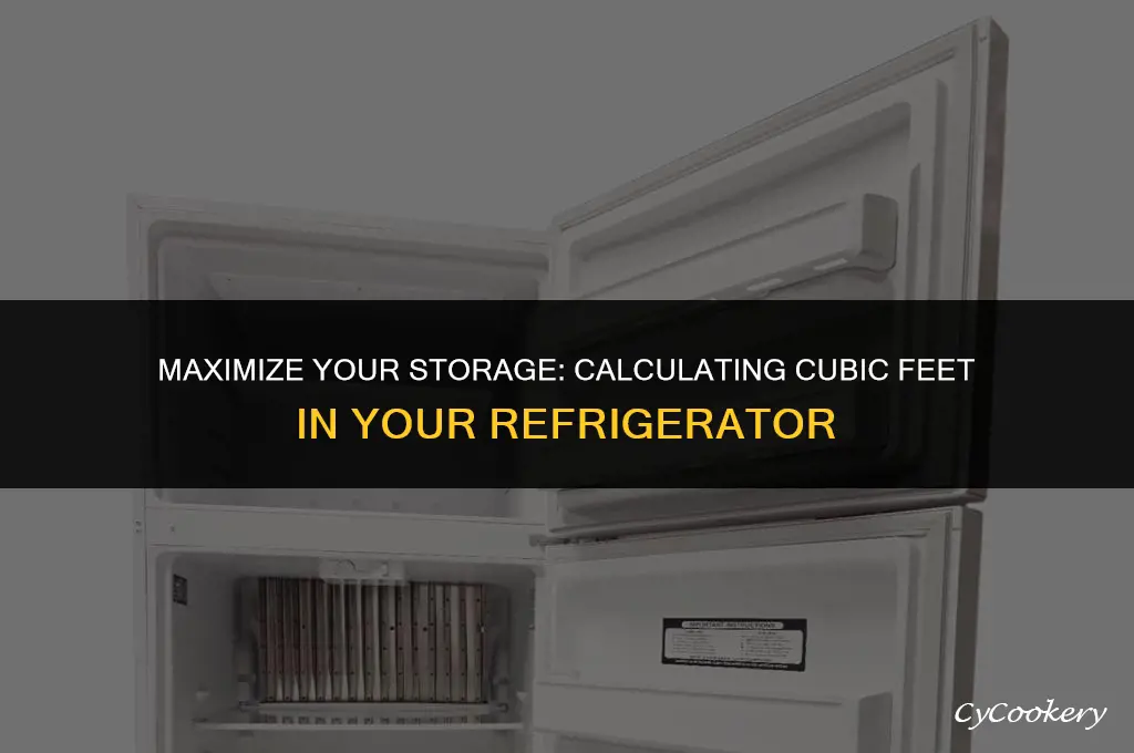 how to calculate cubic feet in a refrigerator