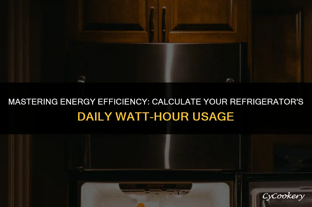 how to calculate daily watt hour of a refrigerator