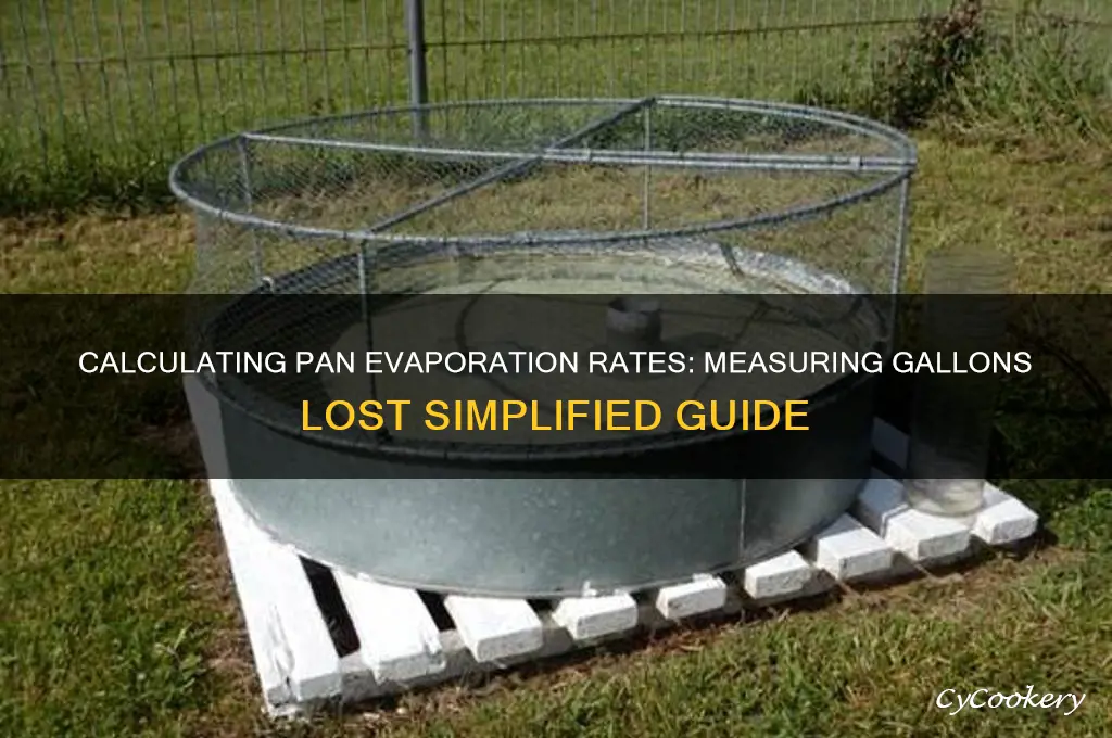 how to calculate pan evaporation rates using gallons lost