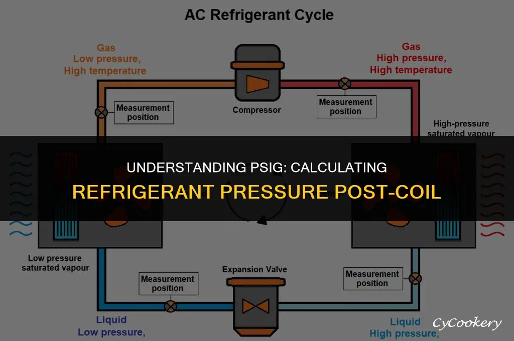 how to calculate psig of refrigerant leaving coil