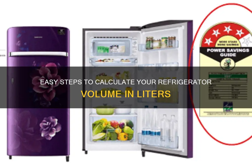 how to calculate refrigerator volume in liter