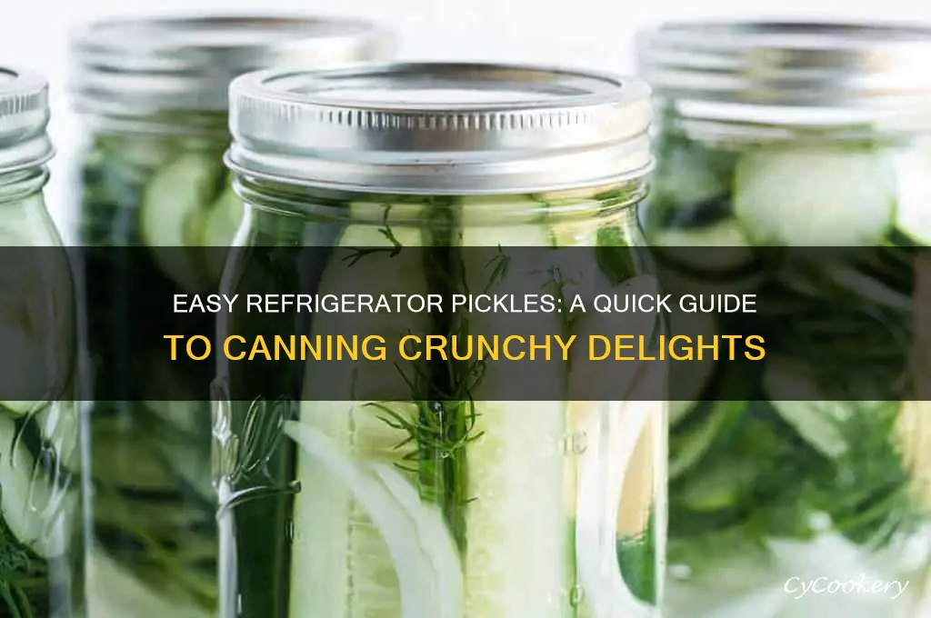 how to can refrigerator pickles