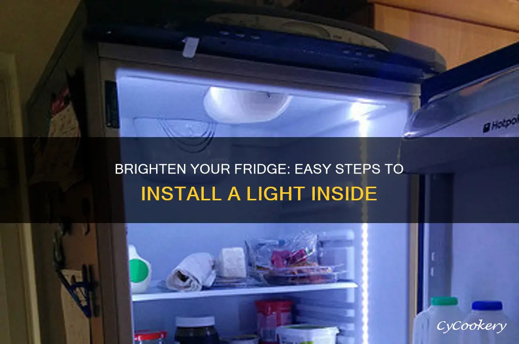how to can the a light in a refrigerator