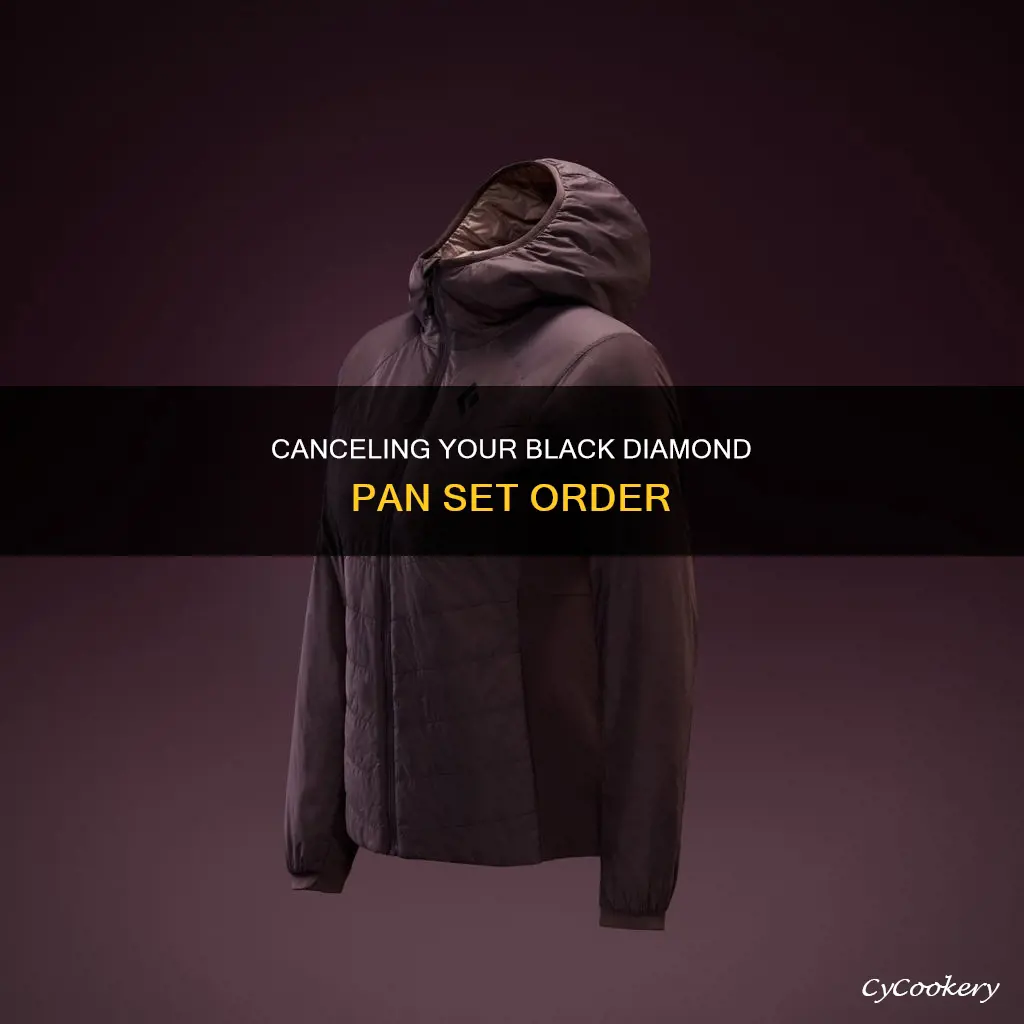 how to cancel order black diamond pan set