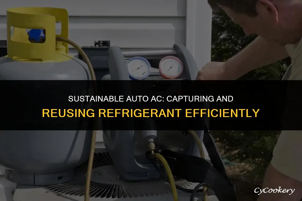 how to capture auto ac refrigerant in and reuse