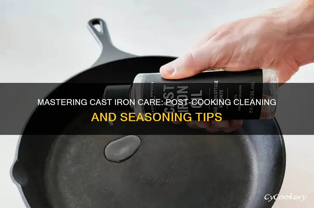 how to care for cast iron pan after use