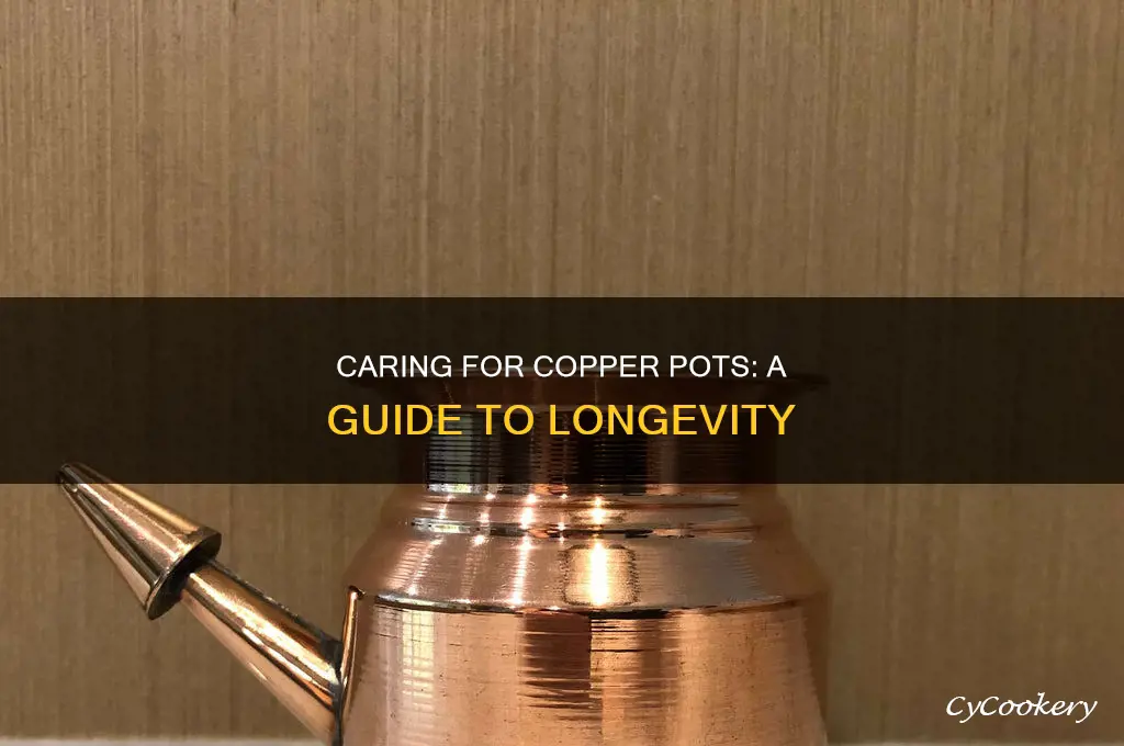 how to care for large cooking copper pots