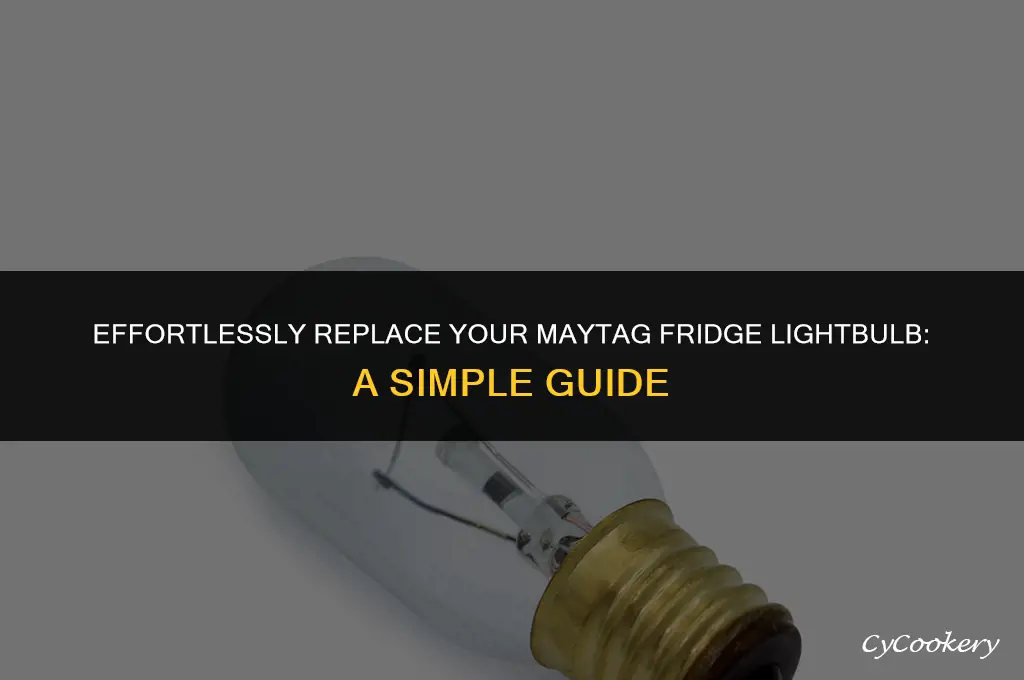 how to change a lightbulb in a maytag refrigerator