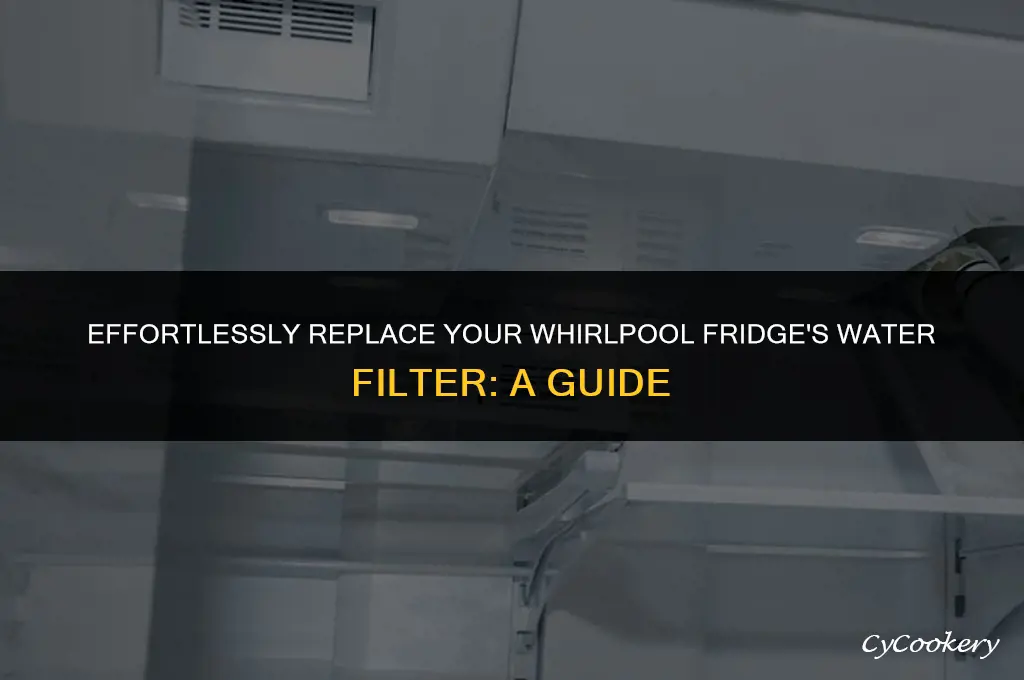 how to change a sater filter in whirlpool refrigerator