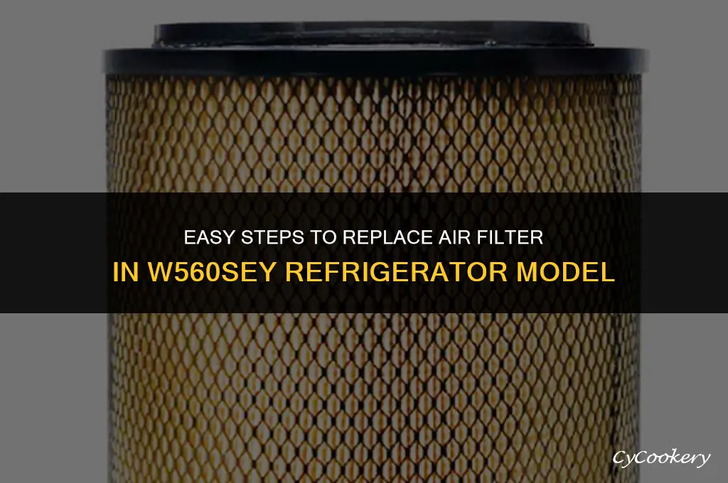 how to change air filter in model w560sey refrigerator