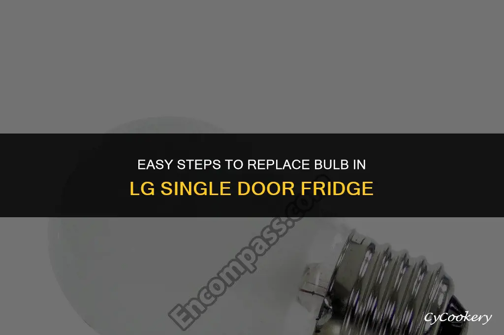 how to change bulb in lg single door refrigerator