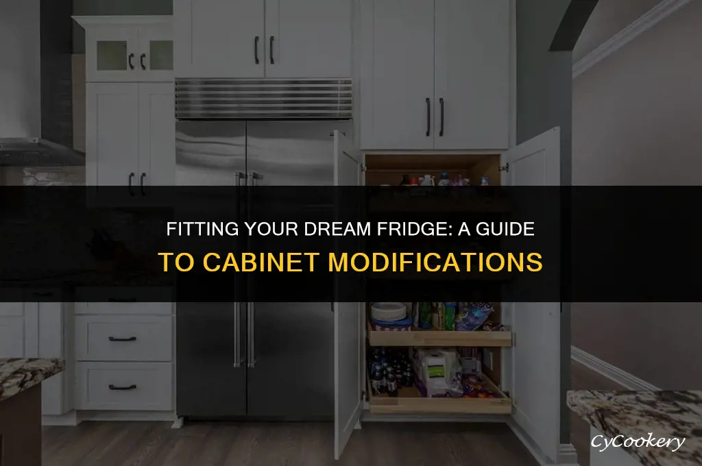 how to change cabinets so a refrigerator fits