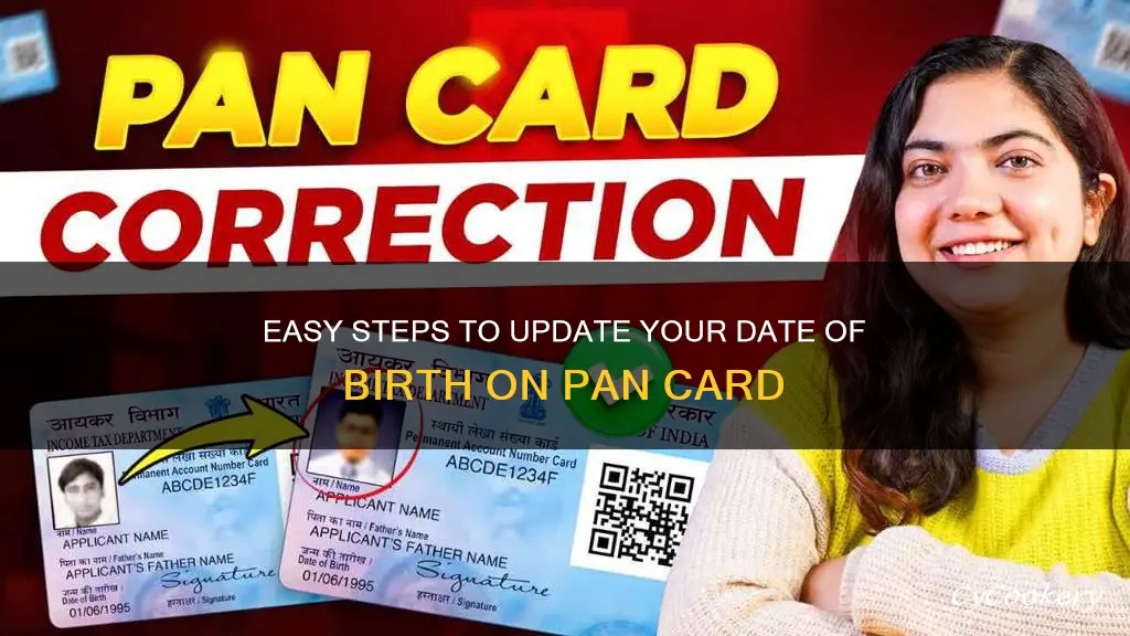 how to change date of birth in pan