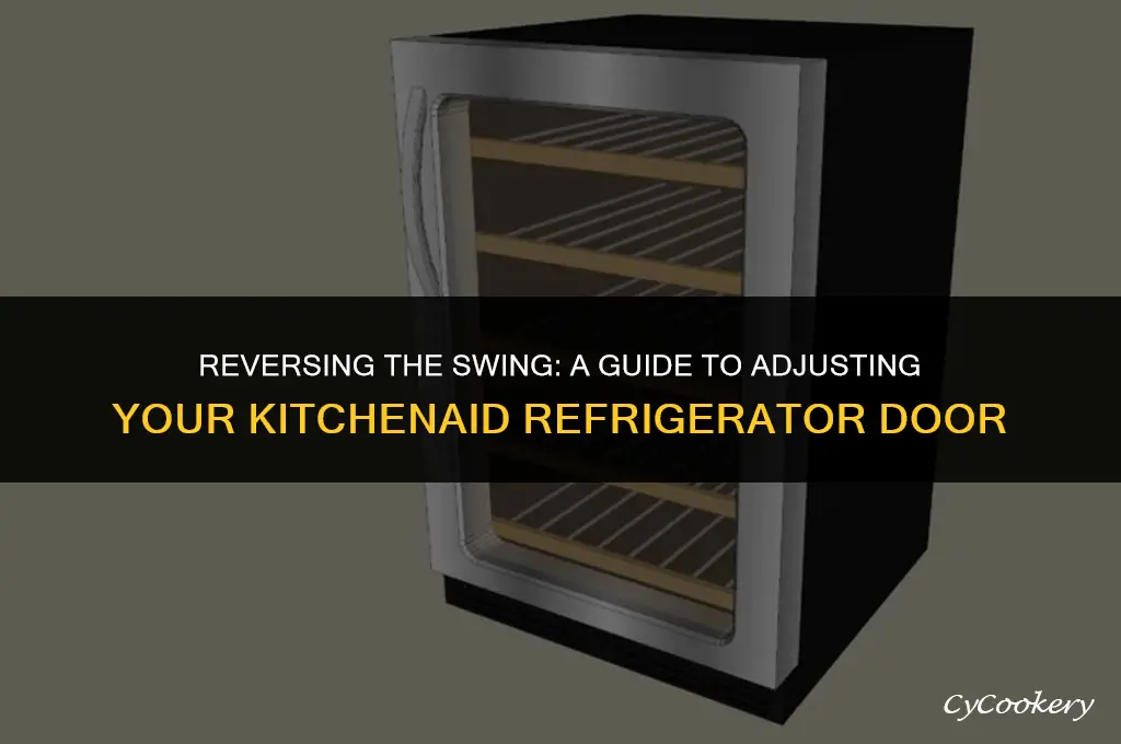 how to change door swing on kitchenaid refrigerator door