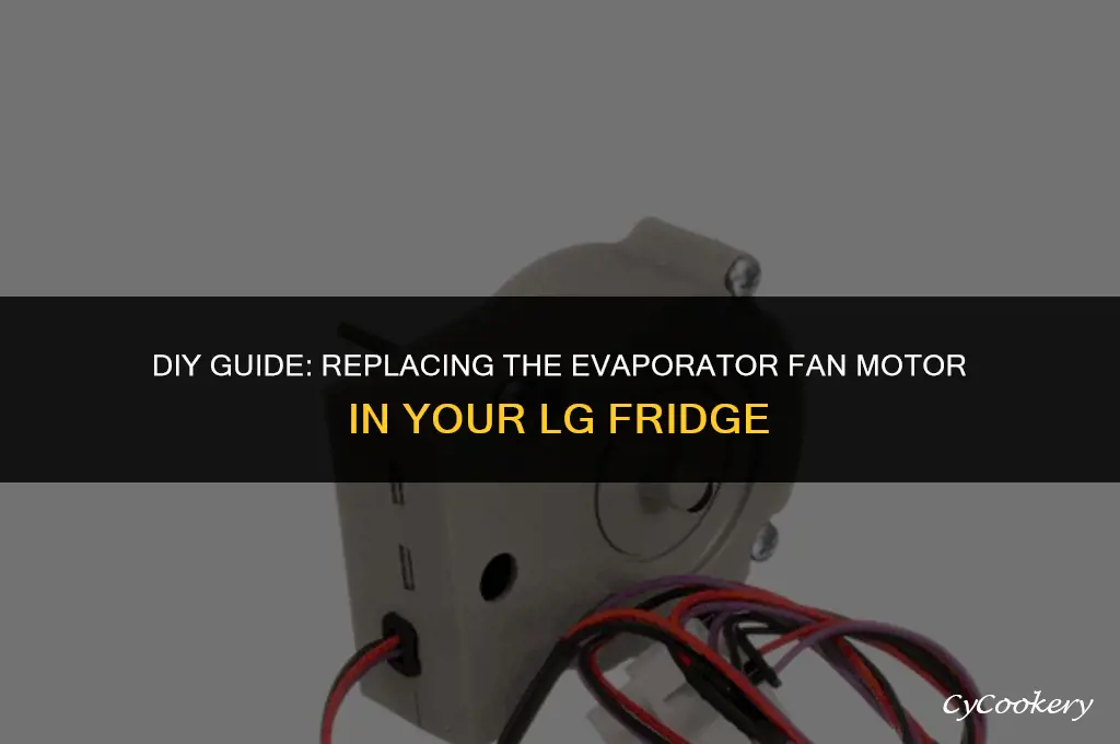 how to change evaporator fan motor on lg refrigerator