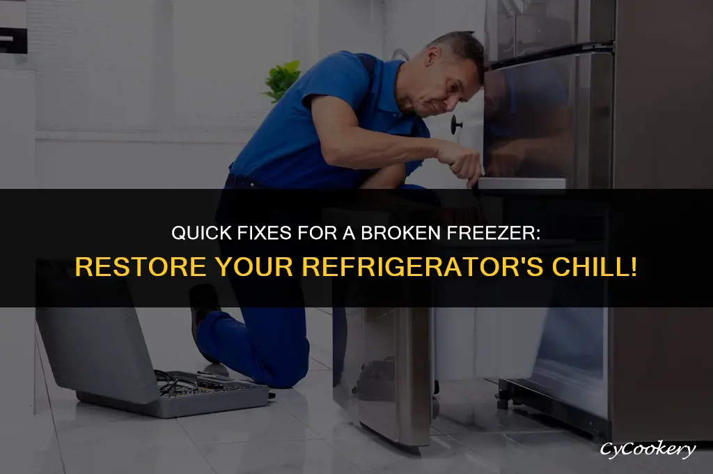 how to change fix the freezer broke in refrigerator