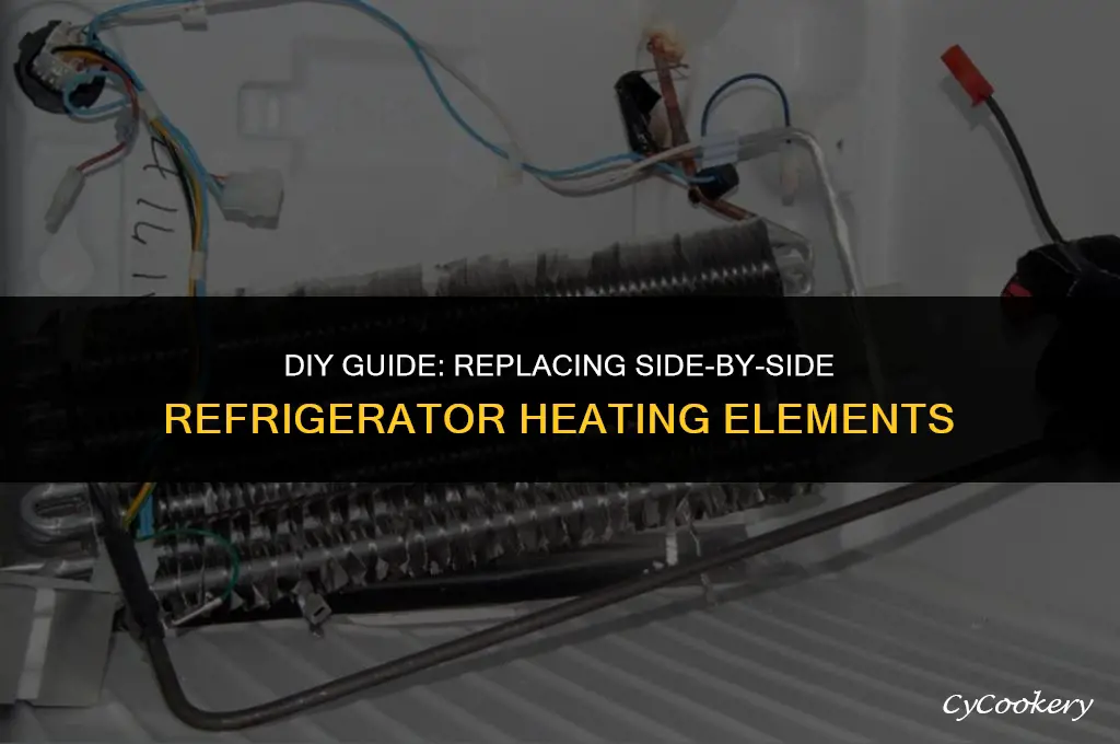 how to change heating element wide by side refrigerator