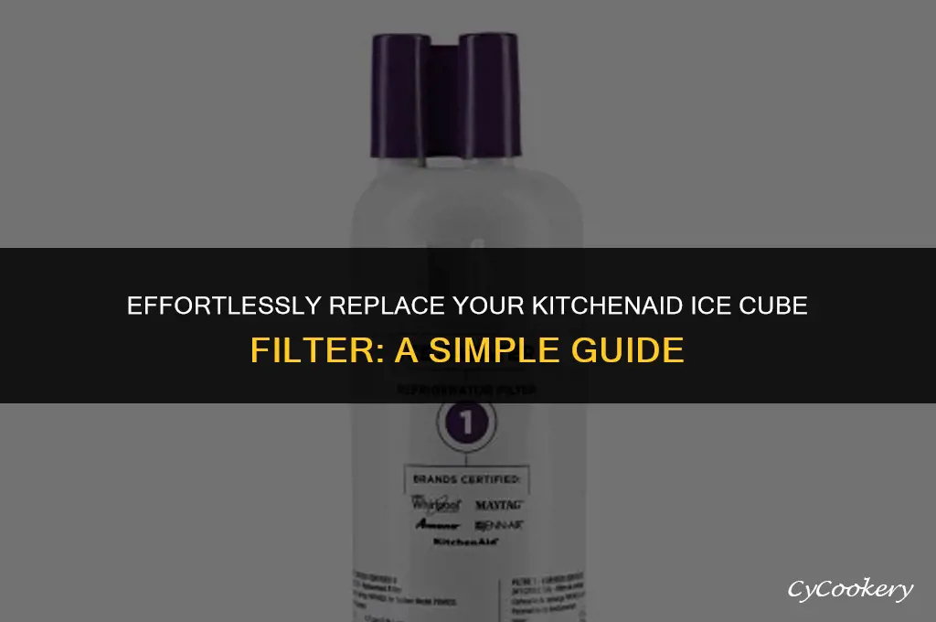 how to change ice cube filter in kitchenaid refrigerator