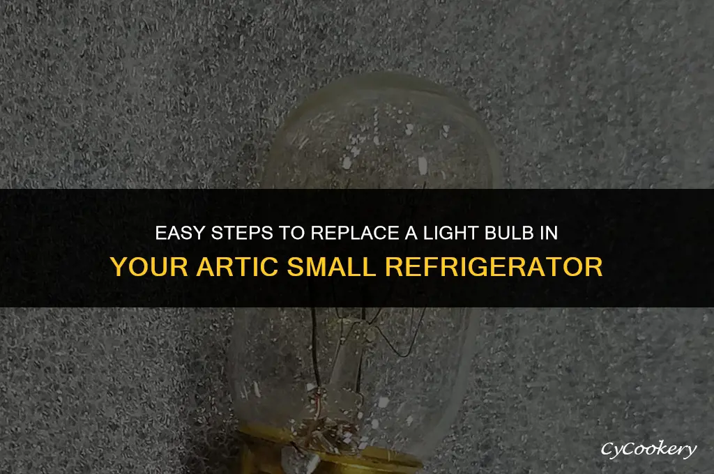 how to change light bulb in artic small refrigerator