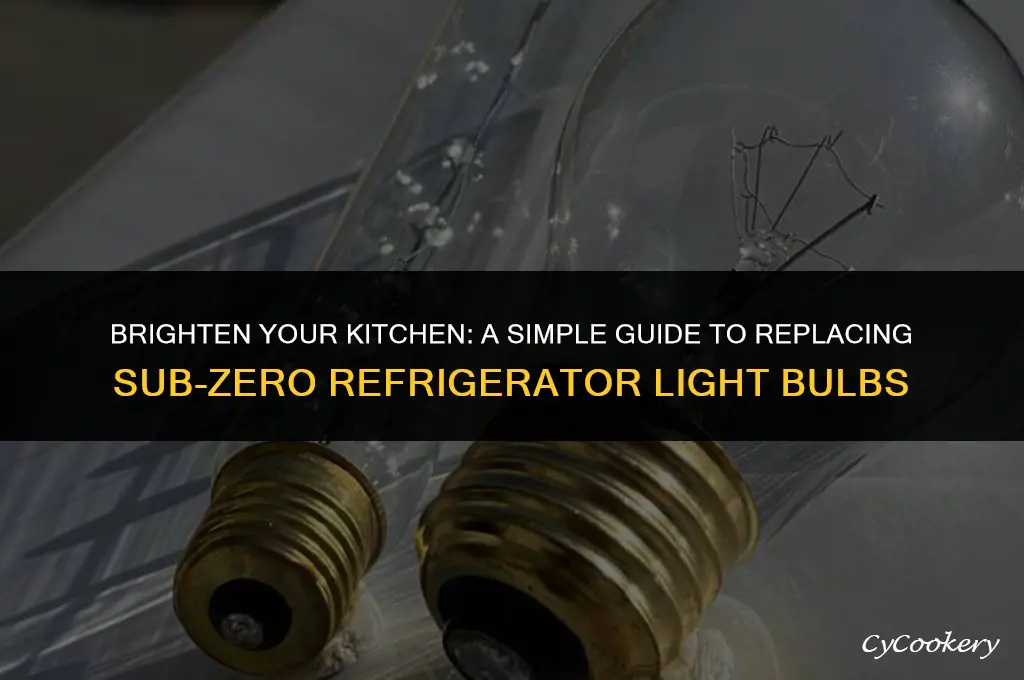 how to change light bulb in sub zero refrigerator