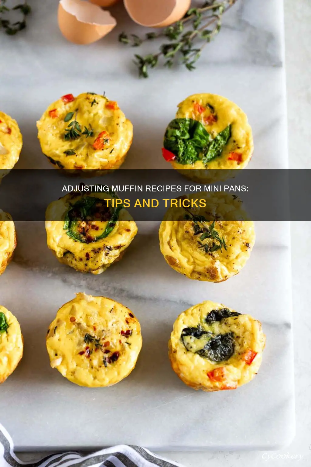 how to change muffin recipe to mini pan