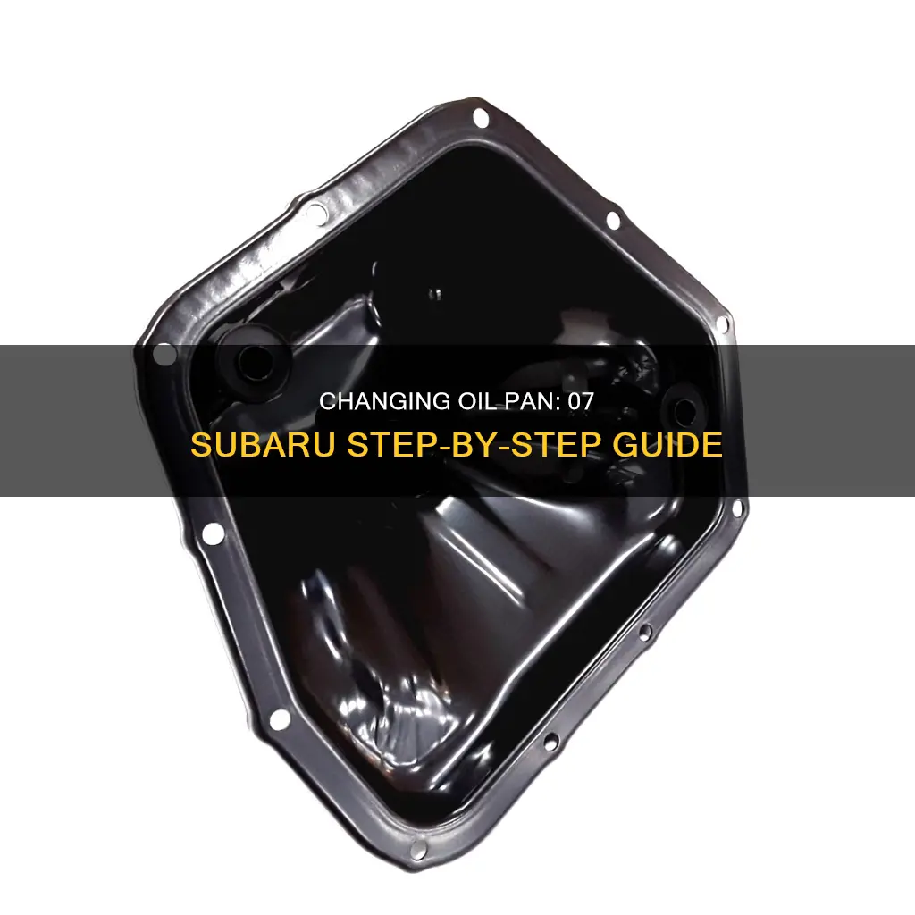 how to change oil pan 07 subaru