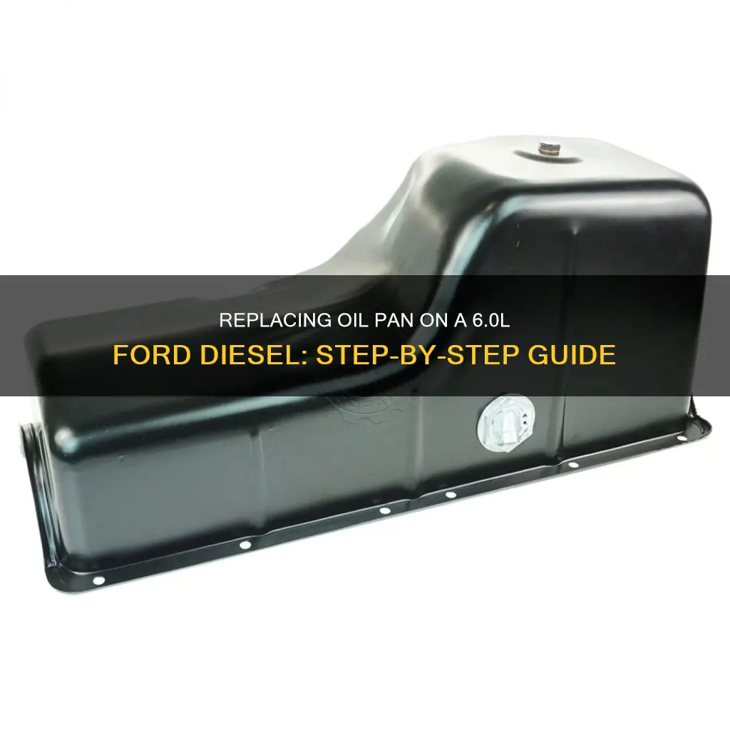 how to change oil pan 6.0 liter ford diesel