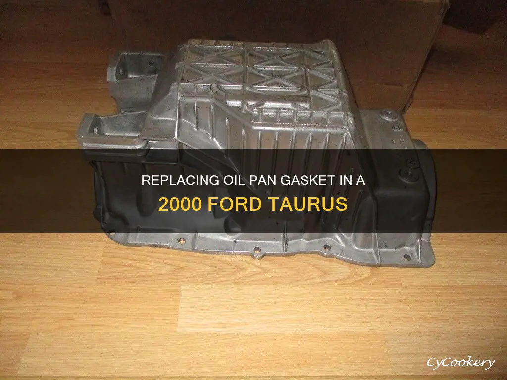 how to change oil pan gasket 2000 ford taurus